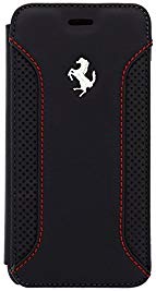 Ferrari F-12 Collection Leather Flag Case Book Type for iPhone 6 Plus Black