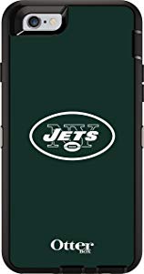 OtterBox Defender Case for Apple iPhone 6 - Retail Packaging - NFL Jets (Black, New York Jets NFL Logo)