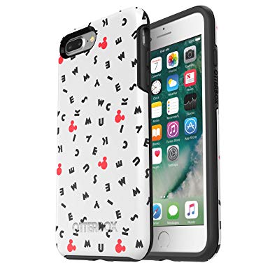 OtterBox SYMMETRY SERIES Disney Classics Case for iPhone 8 Plus & iPhone 7 Plus (ONLY) - MICKEY SCRAMBLE (WHITE/BLACK/MICKEY LETTER)