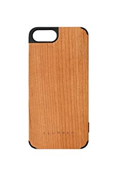 +LUMBER by Hacoa PL056 Wooden Cell Phone Case for iPhone 8 Plus/7 Plus, Cover with Corner Bumper and Premium Wood (Cherry)