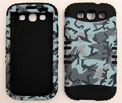 Southwestern Wireless Silicone and Hard Plastic Case for Samsung Galaxy S III Camo with Black Skin