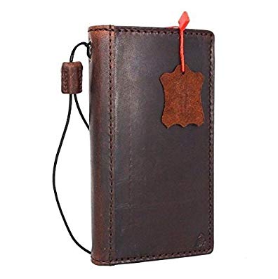 Genuine Natural Leather Case for Samsung Galaxy Note 5 Book Wallet cover Handmade slim Retro brown thin daviscase