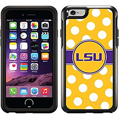 Coveroo Symmetry Series Cell Phone Case for iPhone 6 - Retail Packaging - Lsu Polka Dots