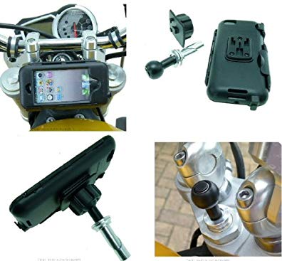 15mm-17mm Sports Motorcycle Fork Stem Waterproof Tough Case Yoke Mount for Apple iPhone 5, 5S