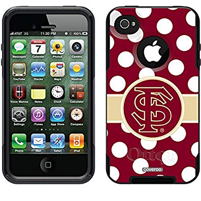 Coveroo Commuter Series Cell Phone Case for iPhone 4/4S - Florida State Polka Dots