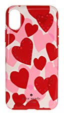 Kate Spade New York Women's Jeweled Heart Phone Case for iPhone X Red Multi One Size
