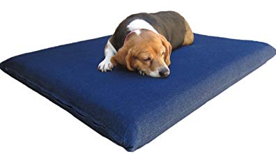 Quantity = 2 Small Medium Memory Foam Pad Pet Bed + External Denim cover + Waterproof case for dog and cat