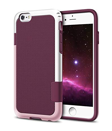 iPhone 6 Case, Amotus Hybrid 3 Color Impact Resistant Slim Cute Women Girls Cover Dual Protection Shell Hard TPU Case for Apple iPhone 6/6s 4.7