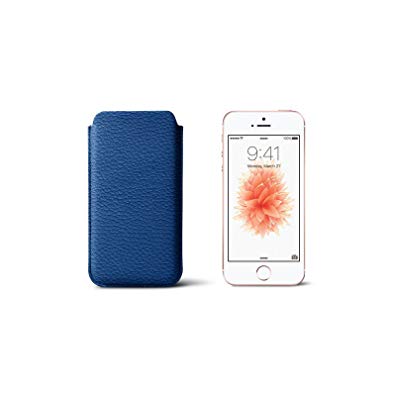 Lucrin - Classic sleeve for iPhone 5/5S/SE - Royal Blue - Granulated Leather