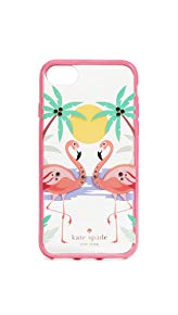 Kate Spade New York Jeweled Flamingos iPhone 7 Plus/8 Plus Case, Clear Multi, iPhone 8 Plus