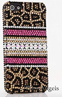 iPhone X Case, Bling Leopard Custom Handmade Crystals Case for iPhone X