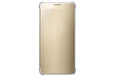 Samsung Galaxy Note 5 Case S-View Clear Flip Cover Folio- Gold