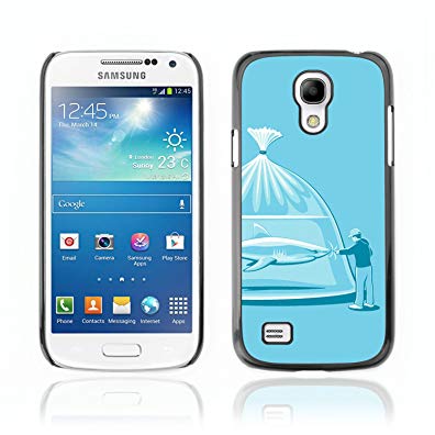 CelebrityCase Polycarbonate Hard Back Case Cover for Samsung Galaxy S4 MINI ( Shark Bag )