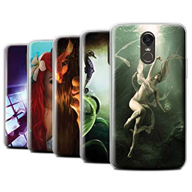 Official Elena Dudina Gel TPU Phone Case / Cover for LG Stylus 3/Stylo 3/K10 Pro / Pack 7pcs Design / Agua de Vida Collection
