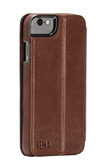 Sena Heritage Wallet Book , Leather Wallet Book Case for iPhone 6/6s - Cognac