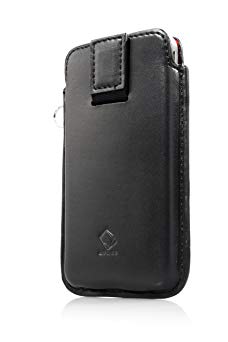 CAPDASE Smart Pcket CALLID Leather case for IPHONE 4 4G Protect case Black