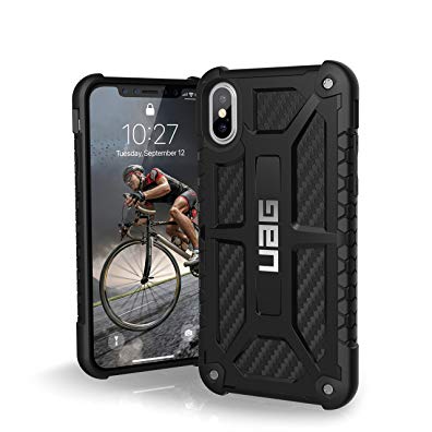 UAG iPhone X Monarch Feather-Light Rugged [CARBON FIBER] Military Drop Tested iPhone Case